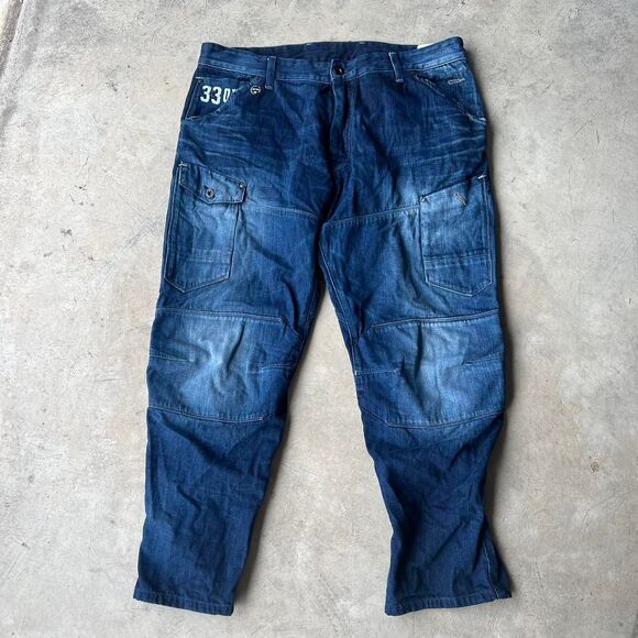G star Raw 330 Moto Jeans Baggy Taper Mens size 40 by 32 - Picture 1 of 3